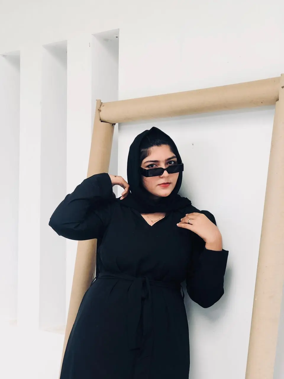 Entry-level digital marketing specialist posing confidently for a professional portfolio.